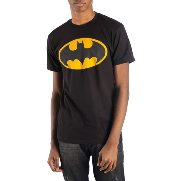 Batman Shirt Distressed Logo Schwarz Unisex 